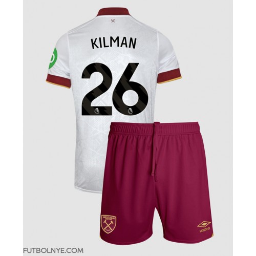 Camiseta West Ham United Max Kilman #26 Tercera Equipación para niños 2024-25 manga corta (+ pantalones cortos)